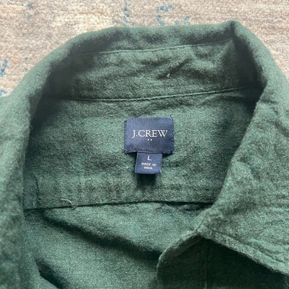 J crew green flannel size L - Picture 3 of 3